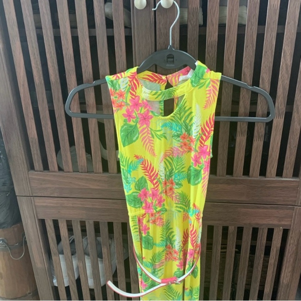 Tropical Floral girls maxi dress 10 yrs